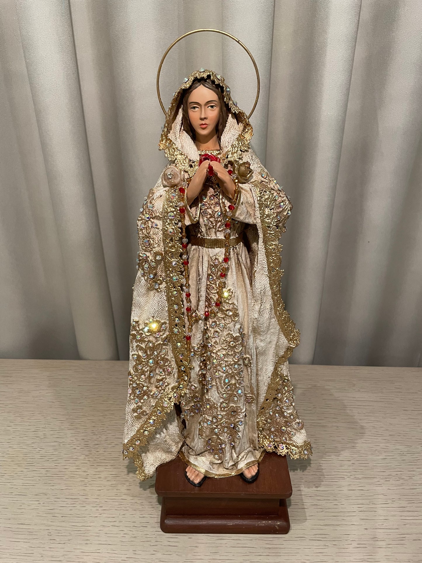 Virgen Rosa Mística 43 cm