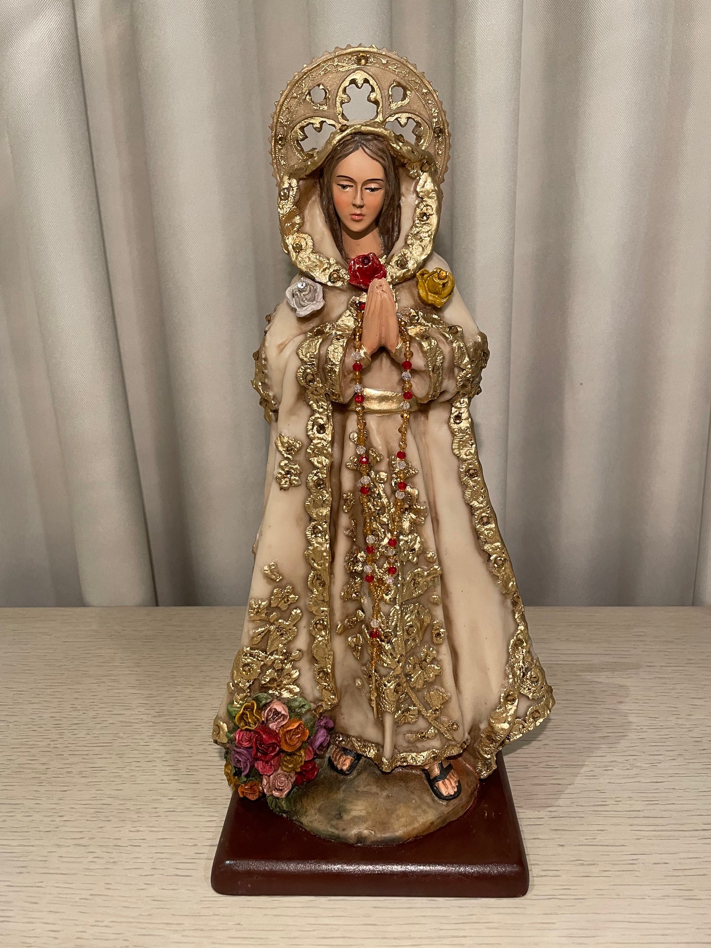 Virgen Rosa Mística 39 cm