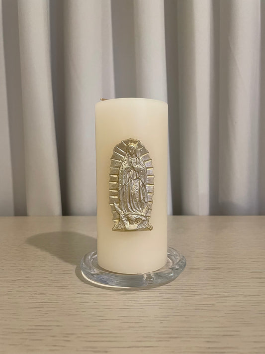 Cirio de Virgen de Guadalupe Chico 7 x 15 cm