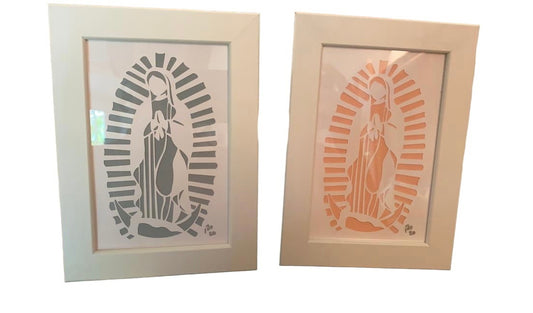 Cuadro de Virgen en Papel 5 x 7"/ Paquete de 10 piezas